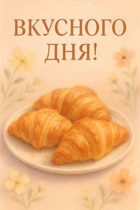 Открытка с нежным завтраком