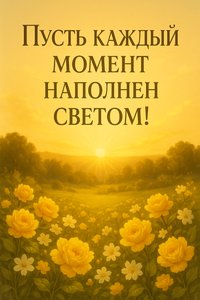 Открытка с солнечным утром