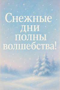 Открытка с зимними пейзажами