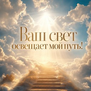 Открытка Спасибо с лучами света