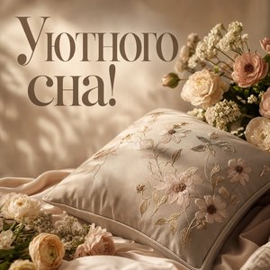 Открытка Спокойной Ночи с Подушкой