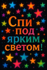 Открытка Спокойной Ночи с Яркими Звездами