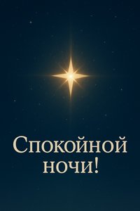 Открытка Спокойной Ночи с Звездой