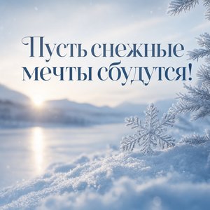 Открытка Спокойной Ночи в Снегу