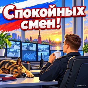 Открытка «Спокойных смен!» с пультом