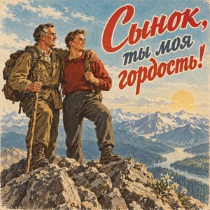 Открытка «Сынок, ты моя гордость!» с походом в горы