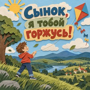 Открытка «Сынок, я тобой горжусь!» с воздушным змеем