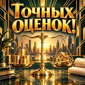 Открытка «Точных оценок!» с весами и ключом