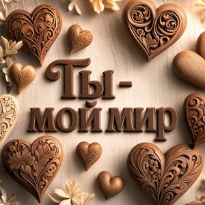 Открытка Я Люблю Тебя с деревянными сердцами