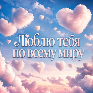 Открытка Я Люблю Тебя с облаками-сердцами Открытка Я Люблю Тебя с облаками-сердцами