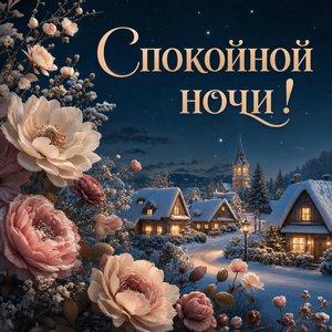 Открытка "Зимняя ночь"