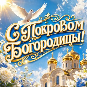 С Покровом Пресвятой Богородицы открытка