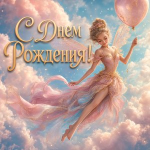 Сказочная открытка на день рождения