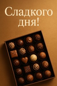 Сладкая открытка с конфетами