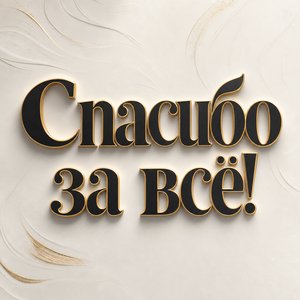 Современная открытка Спасибо