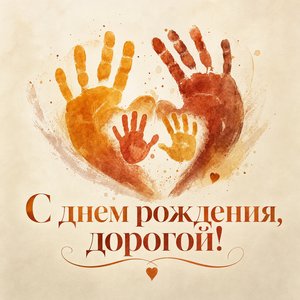 Теплота семьи – открытка с днем рождения