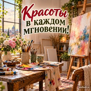 Всемирный день искусства — открытка «Красоты в каждом мгновении!» уютная мастерская Всемирный день искусства — открытка «Красоты в каждом мгновении!» уютная мастерская