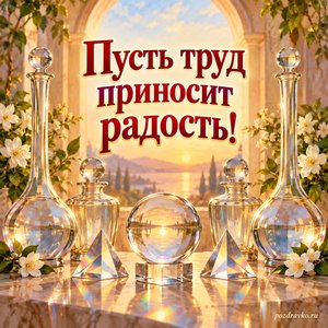 Всемирный день метрологии — открытка «Пусть труд приносит радость!» симметричные стеклянные формы Всемирный день метрологии — открытка «Пусть труд приносит радость!» симметричные стеклянные формы