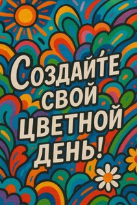 Яркая открытка с граффити для хорошего дня