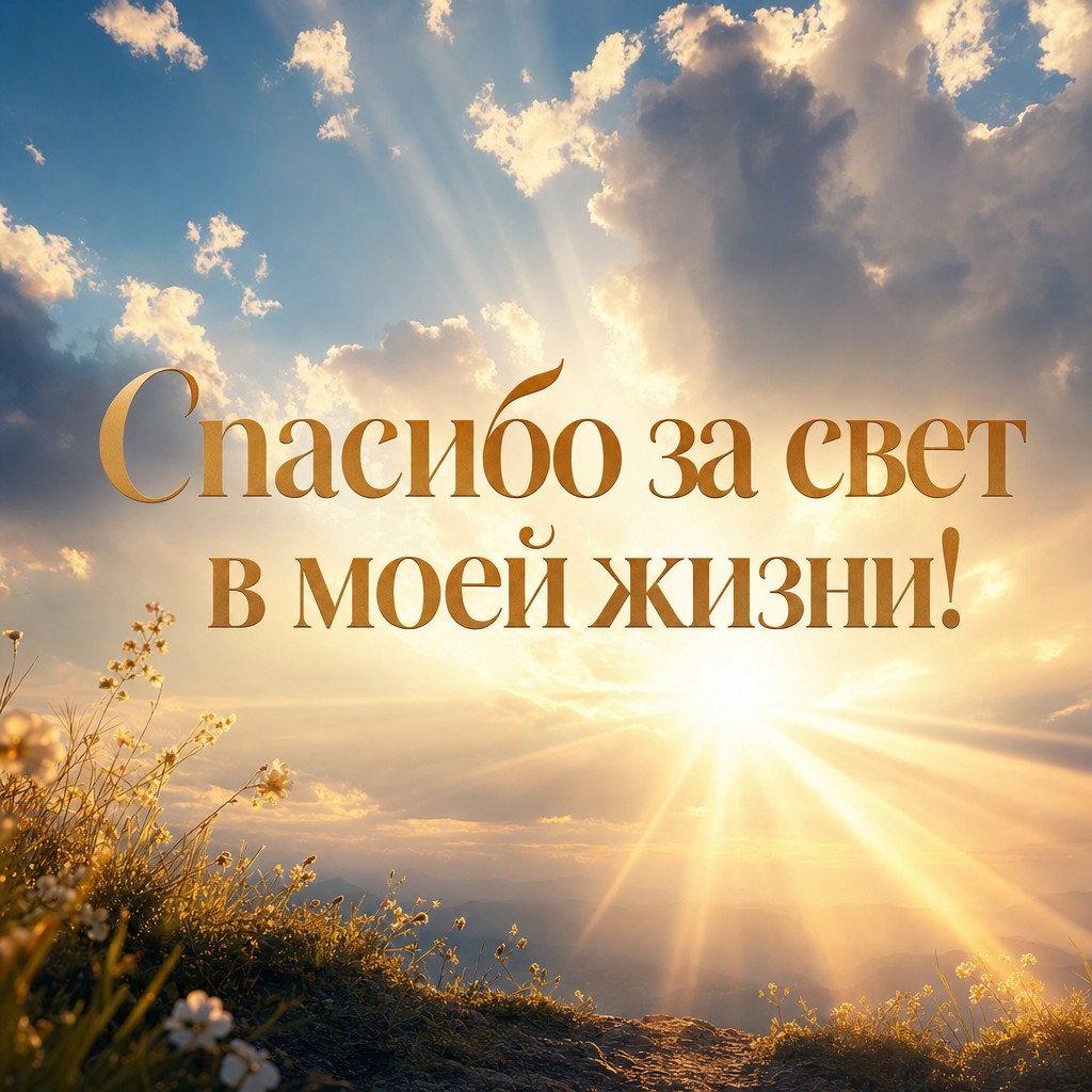 Отправьте эту открытку с изображением утреннего солнца, чтобы выразить свою благодарность.